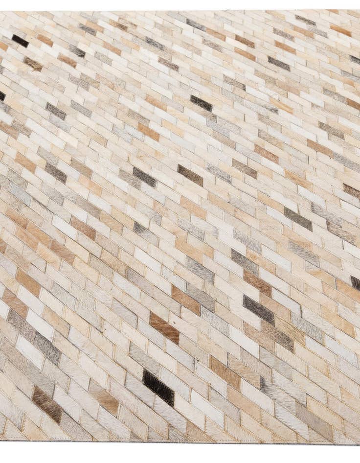 Detail image of  5' 1 x 7' 11 Cowhide - Patchwork Rug