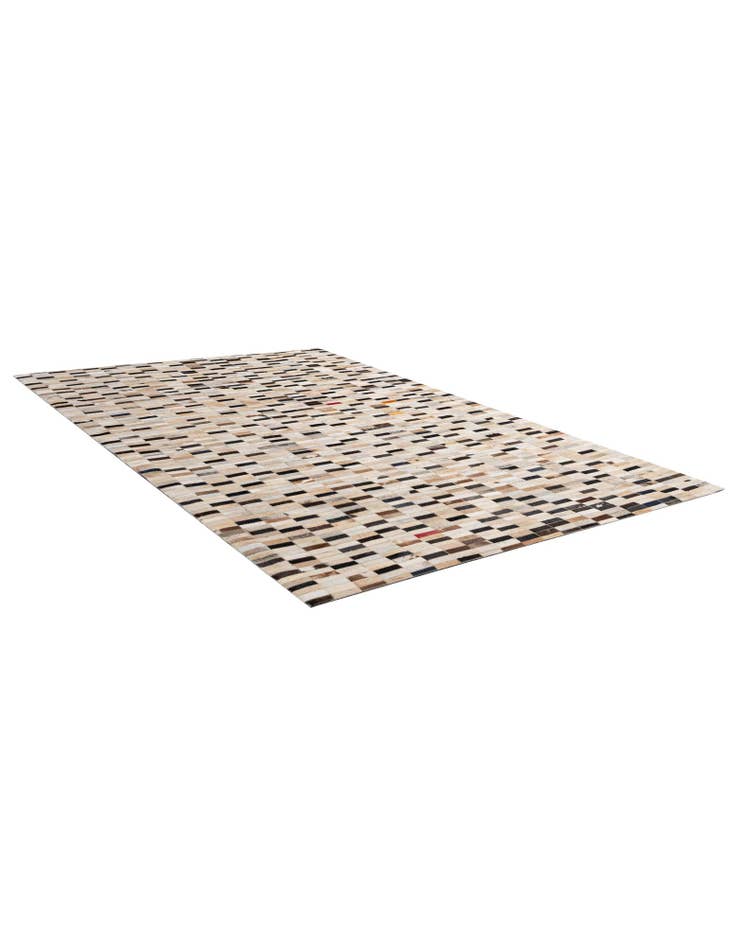 Detail image of  5' 2 x 7' 11 Cowhide - Patchwork Rug