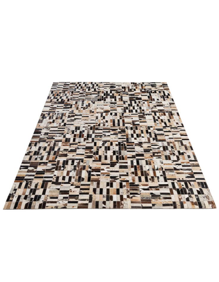 Detail image of  5' x 7' 11 Cowhide - Patchwork Rug