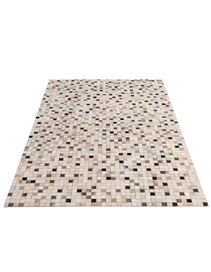 Detail image of  5' 1 x 7' 11 Cowhide - Patchwork Rug