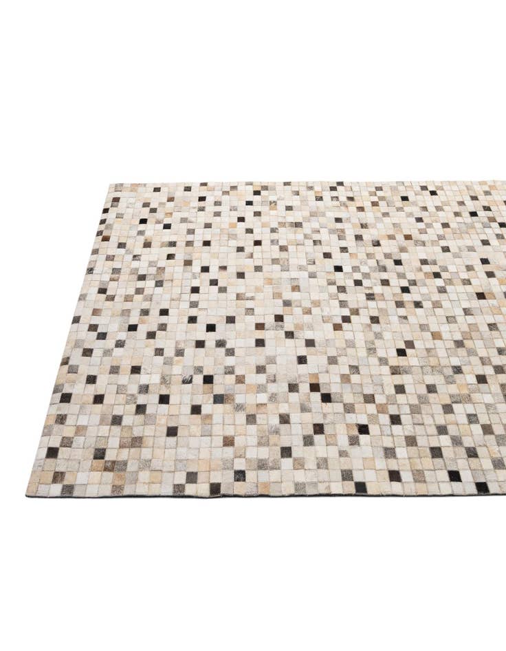 Detail image of  5' 1 x 7' 11 Cowhide - Patchwork Rug