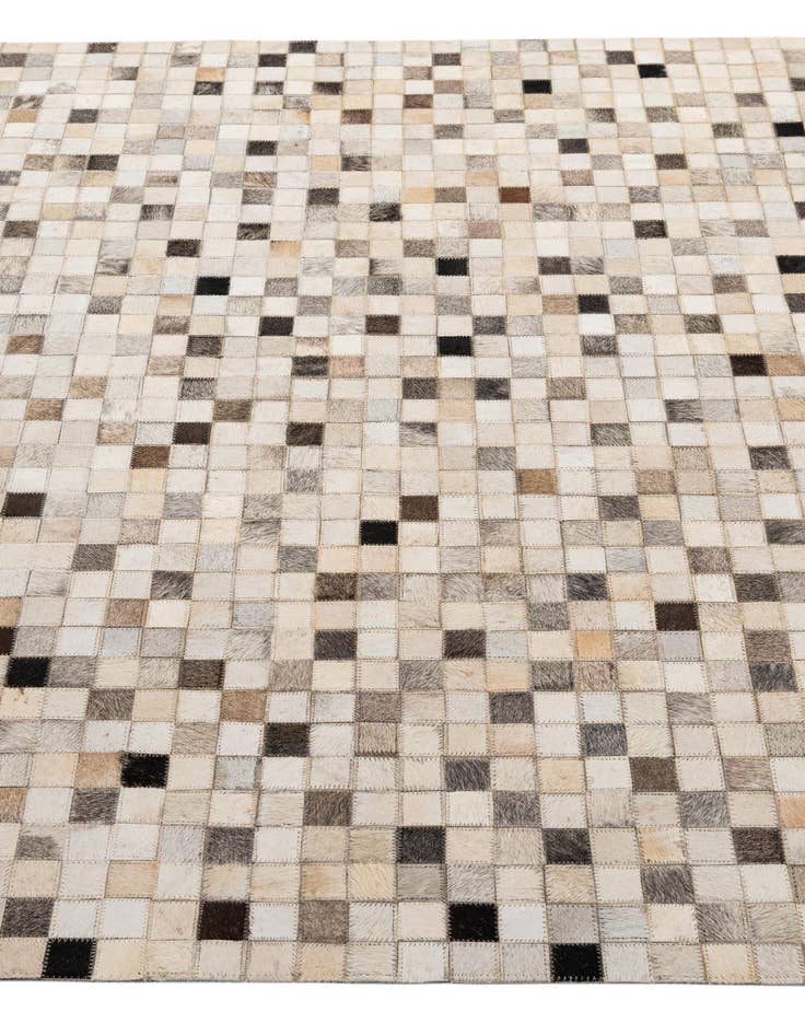 Detail image of  5' 1 x 7' 11 Cowhide - Patchwork Rug