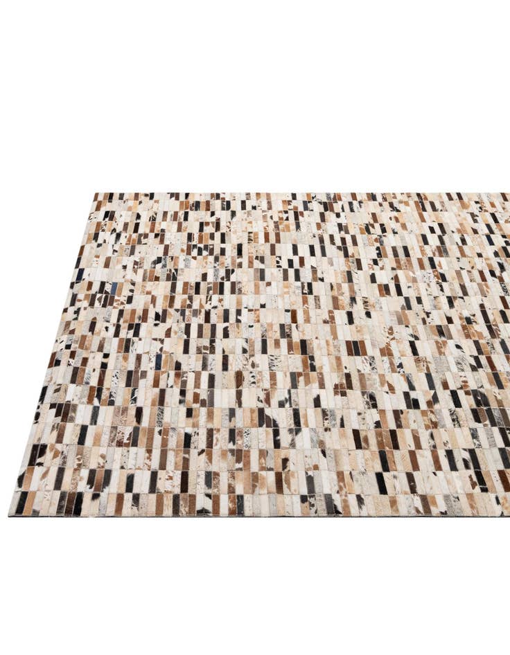Detail image of  5' 3 x 8' 2 Cowhide - Patchwork Rug
