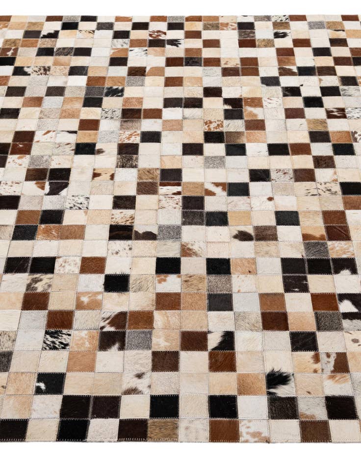 Detail image of  5' x 8' Cowhide - Patchwork Rug