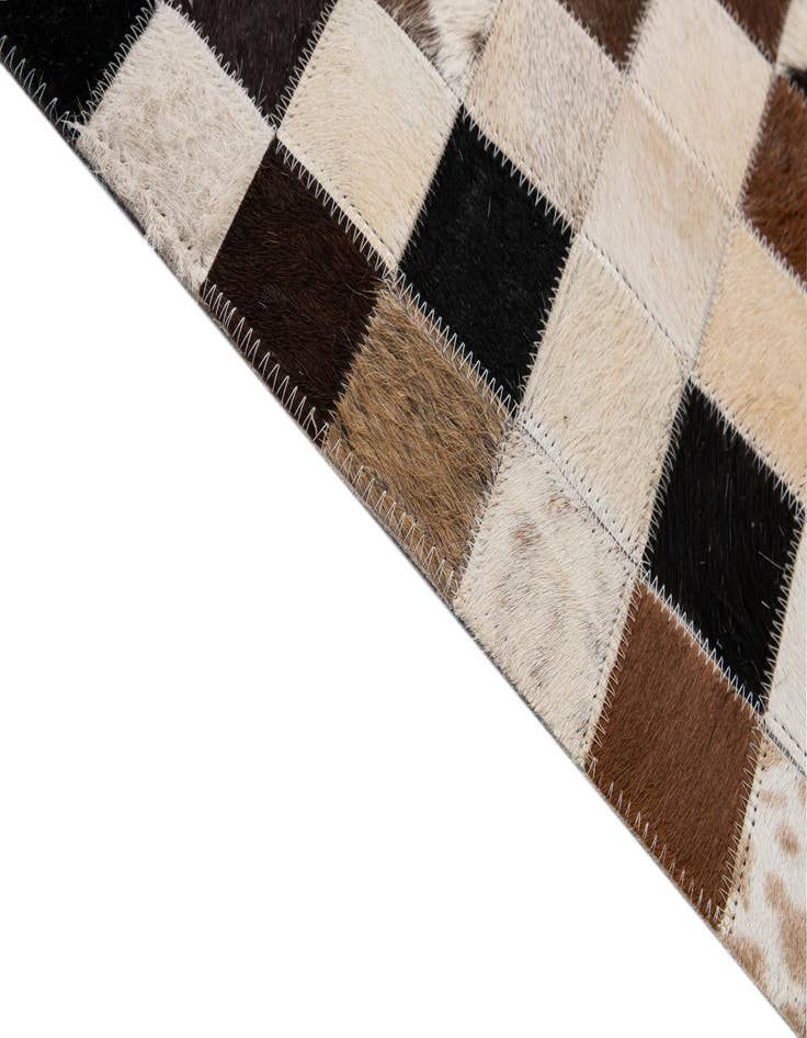Detail image of  5' x 8' Cowhide - Patchwork Rug