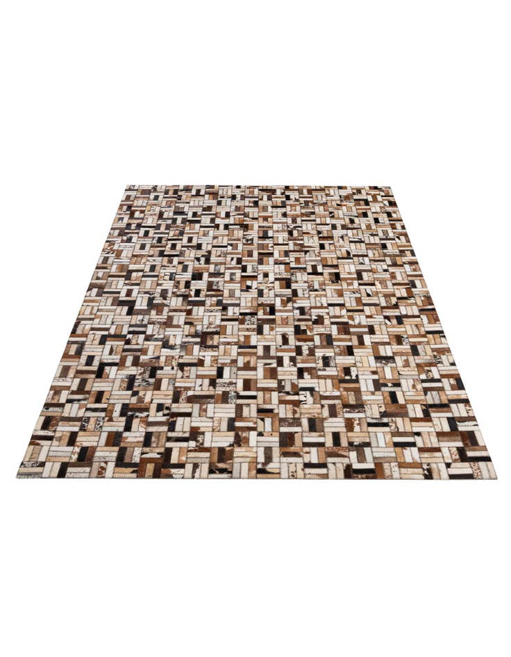Detail image of  5' x 7' 11 Cowhide - Patchwork Rug