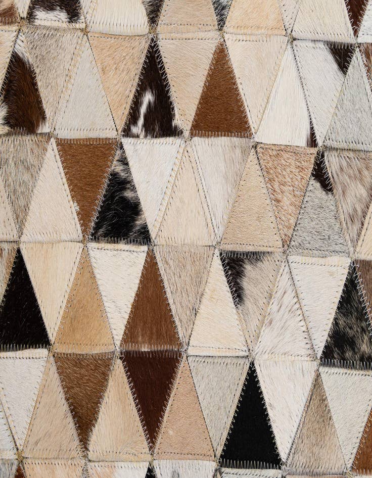 Detail image of  5' x 7' 11 Cowhide - Patchwork Rug