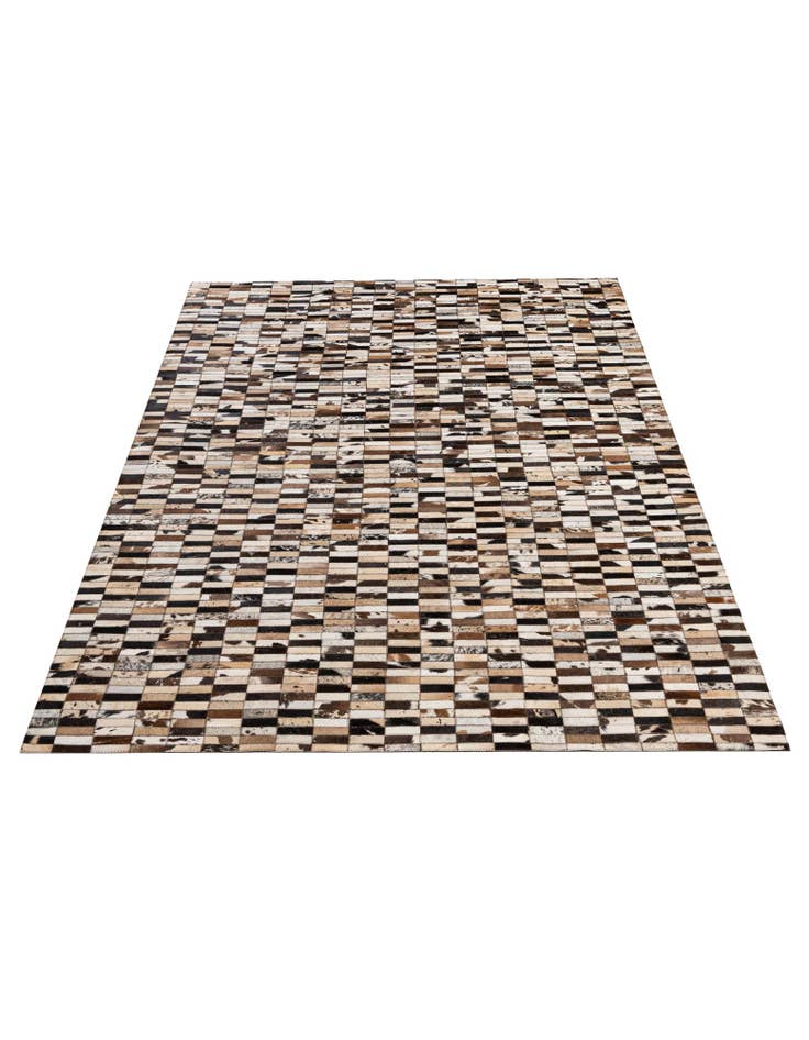Detail image of  5' 3 x 8' Cowhide - Patchwork Rug