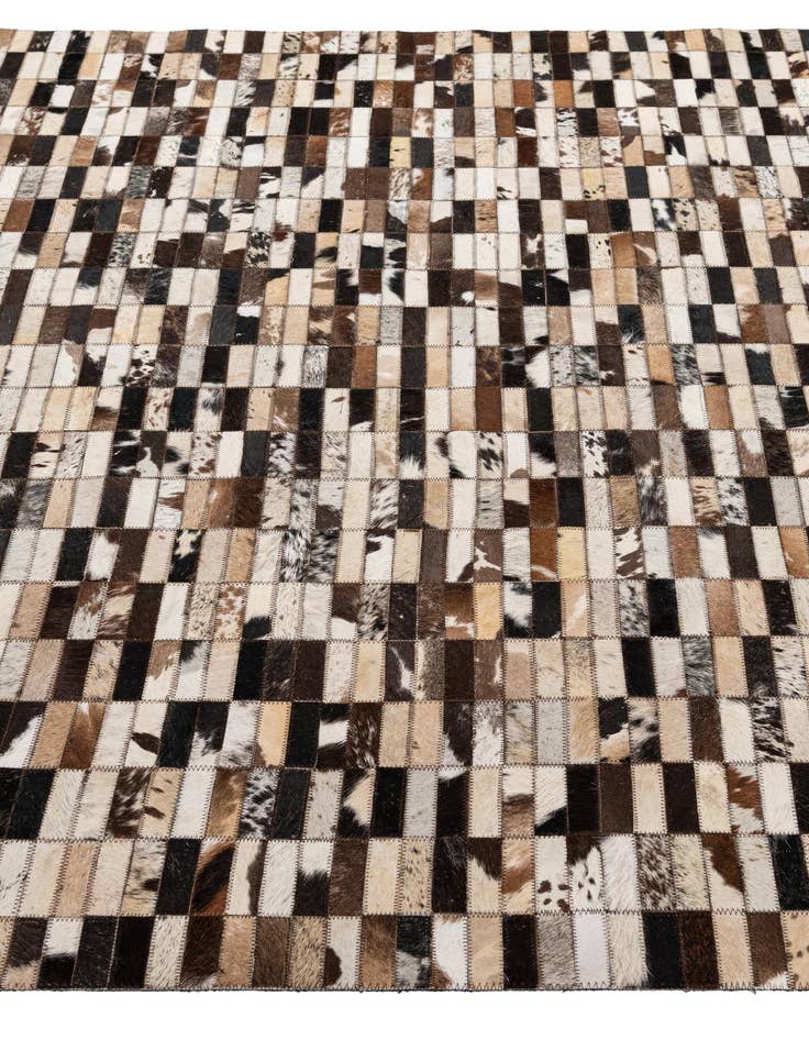 Detail image of  5' 3 x 8' Cowhide - Patchwork Rug