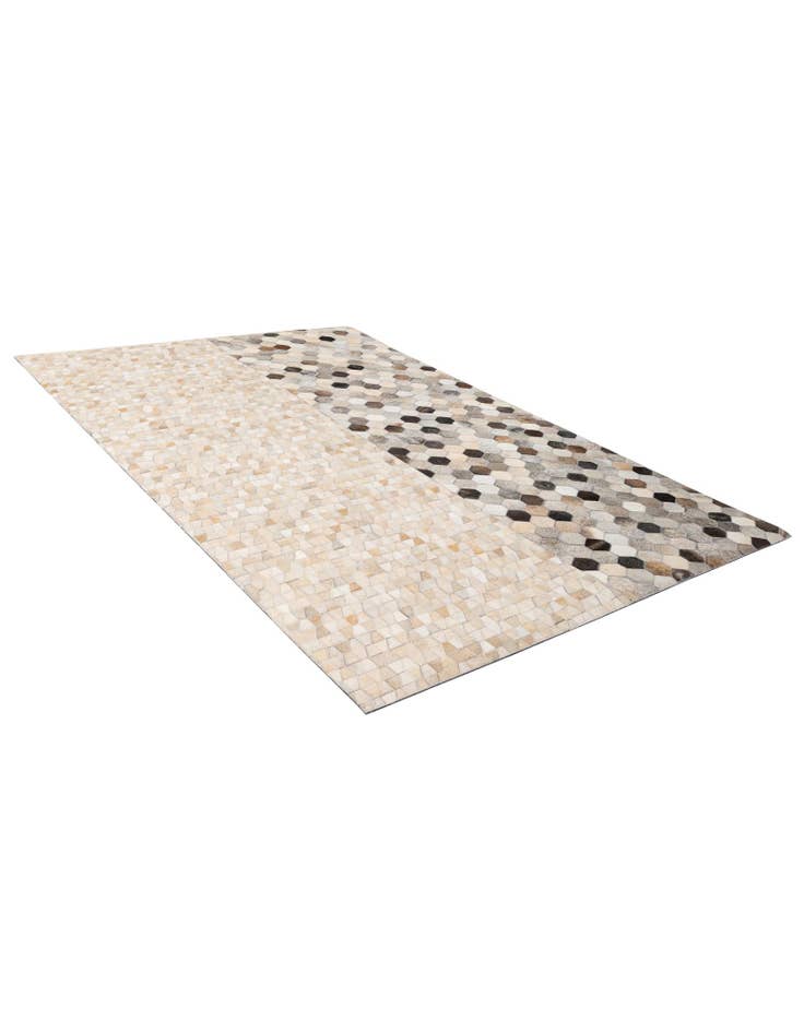 Detail image of  5' 2 x 8' 1 Cowhide - Patchwork Rug