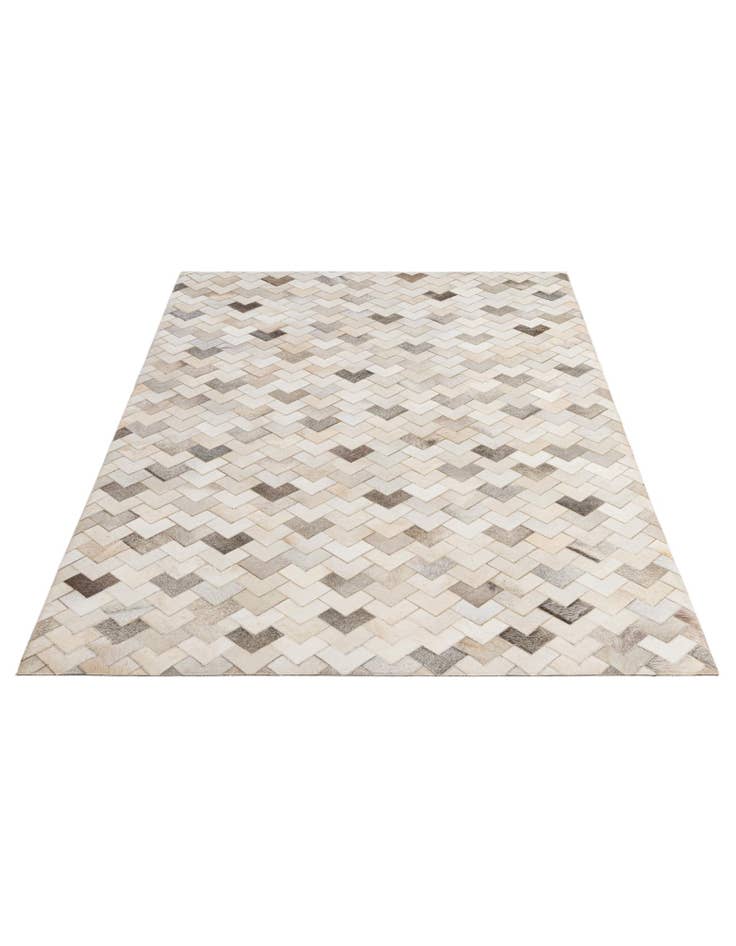 Detail image of  5' 2 x 7' 11 Cowhide - Patchwork Rug