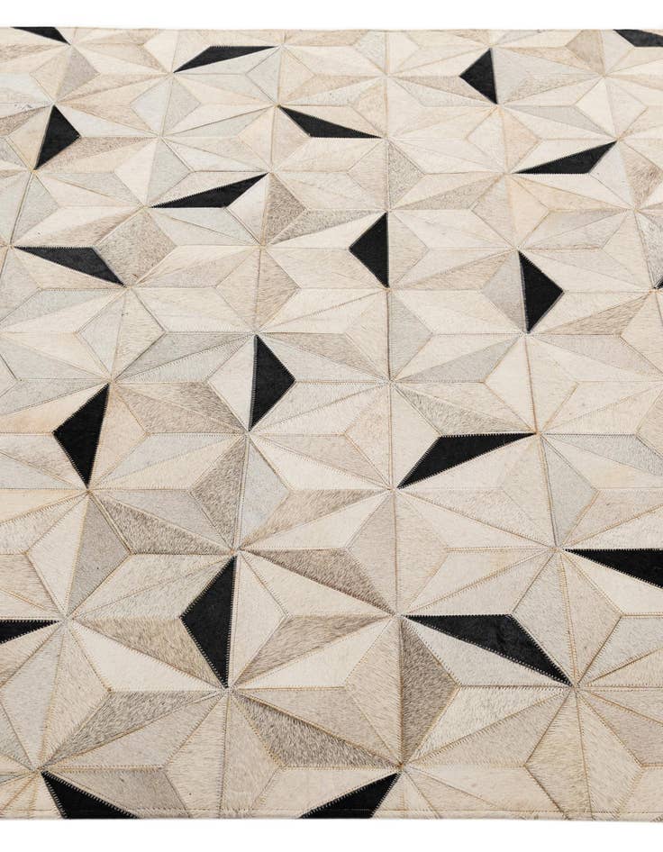 Detail image of  5' 2 x 8' 1 Cowhide - Patchwork Rug