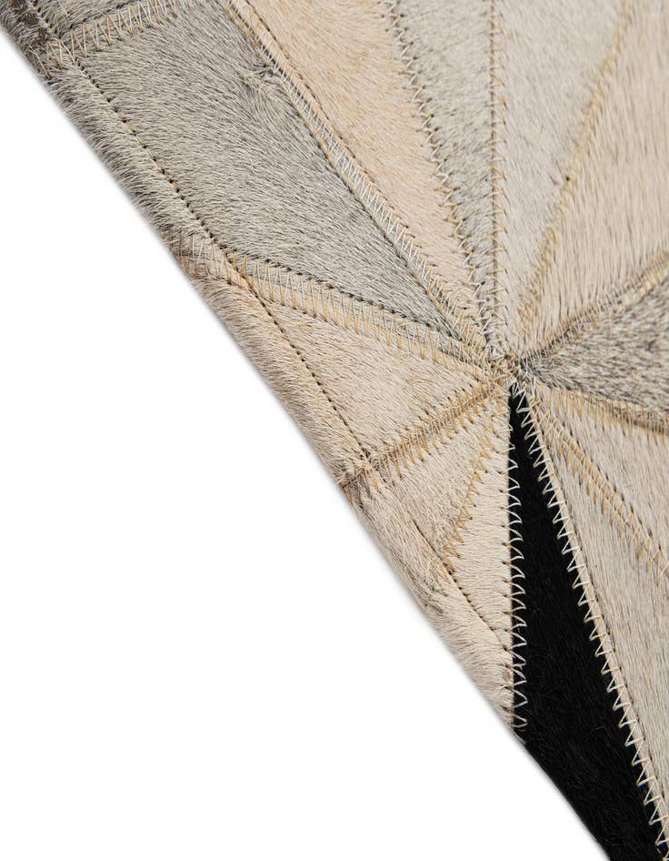 Detail image of  5' 2 x 8' 1 Cowhide - Patchwork Rug