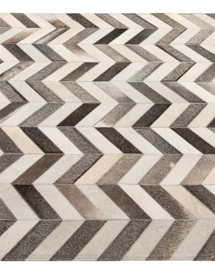 Detail image of  5' 1 x 8' 1 Cowhide - Patchwork Rug