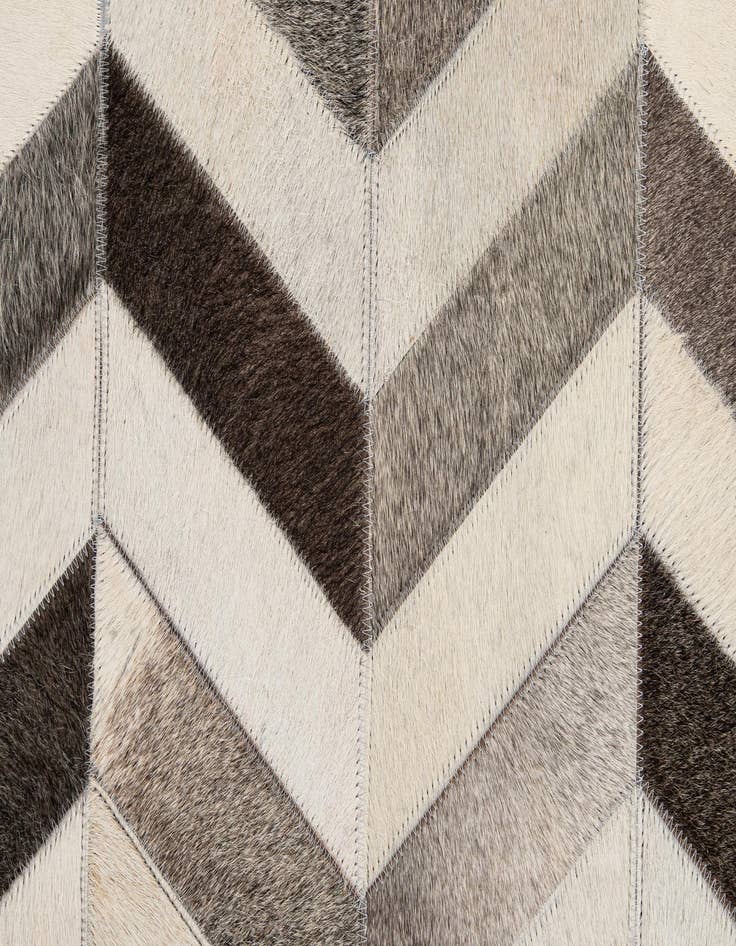 Detail image of  5' 1 x 8' 1 Cowhide - Patchwork Rug