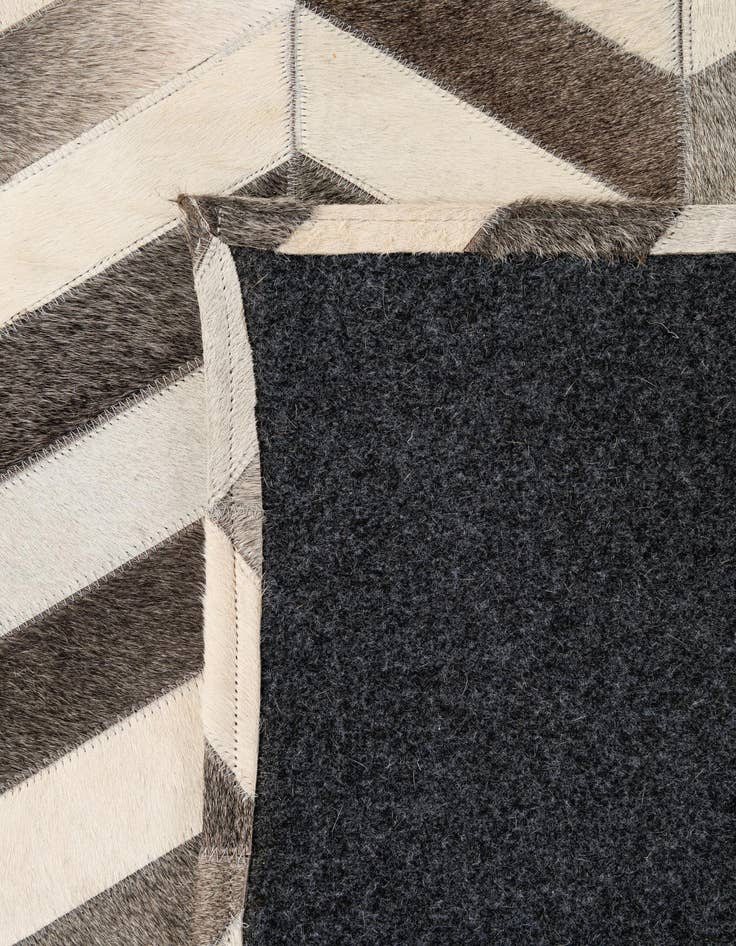 Detail image of  5' 1 x 8' 1 Cowhide - Patchwork Rug