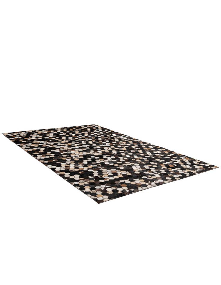 Detail image of  5' 1 x 7' 11 Cowhide - Patchwork Rug