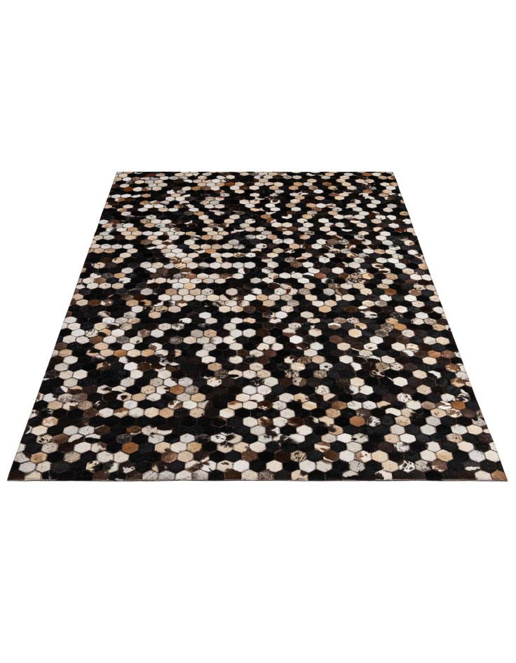 Detail image of  5' 1 x 7' 11 Cowhide - Patchwork Rug