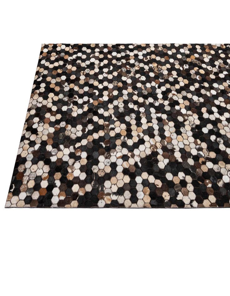 Detail image of  5' 1 x 7' 11 Cowhide - Patchwork Rug