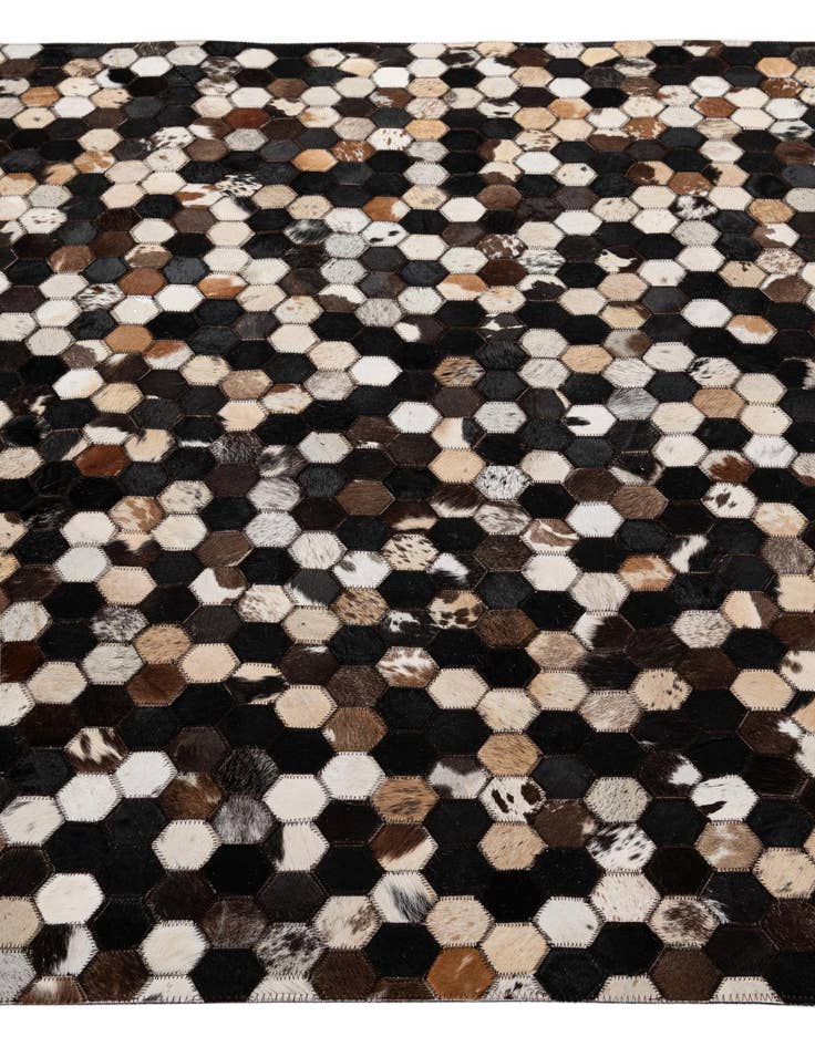 Detail image of  5' x 8' Cowhide - Patchwork Rug