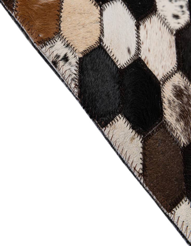 Detail image of  5' x 8' Cowhide - Patchwork Rug