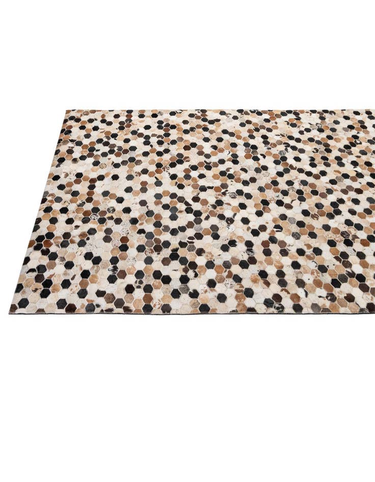 Detail image of  5' 1 x 7' 11 Cowhide - Patchwork Rug