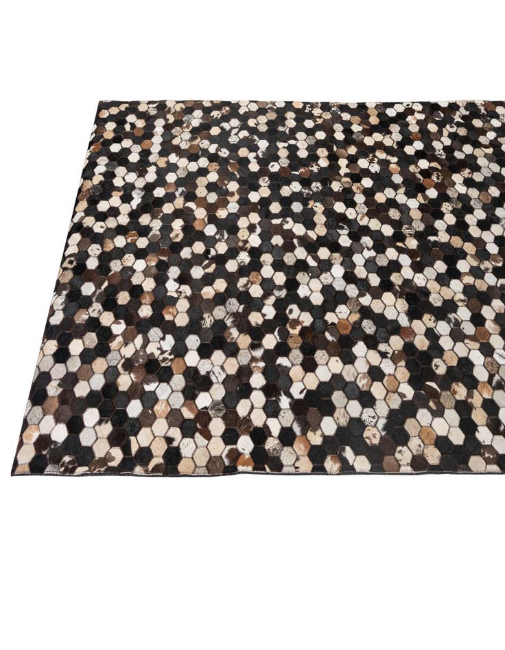 Detail image of  5' 1 x 8' Cowhide - Patchwork Rug
