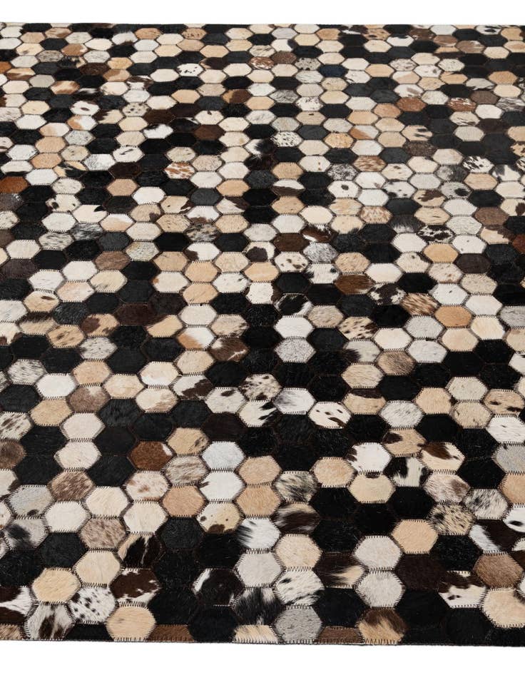 Detail image of  5' x 8' Cowhide - Patchwork Rug