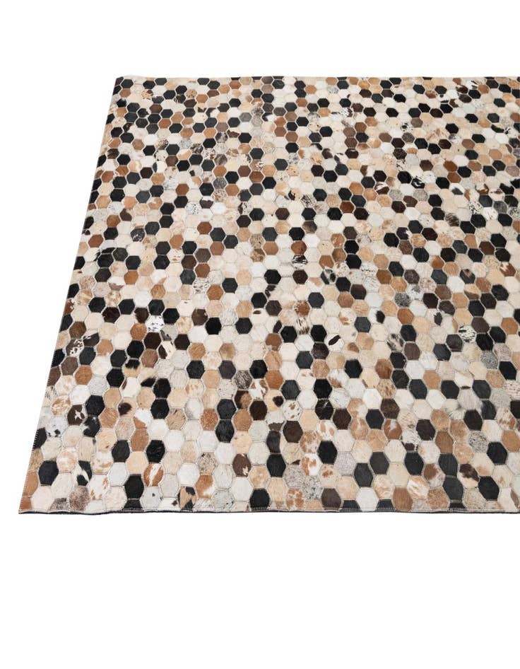 Detail image of  5' x 7' 11 Cowhide - Patchwork Rug