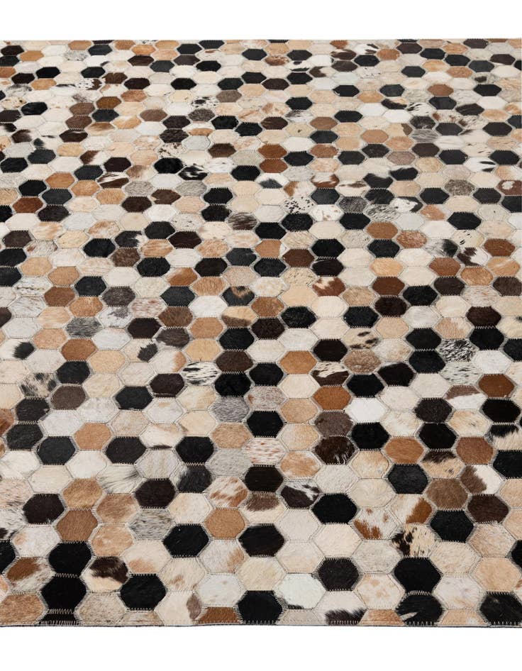 Detail image of  5' x 7' 11 Cowhide - Patchwork Rug