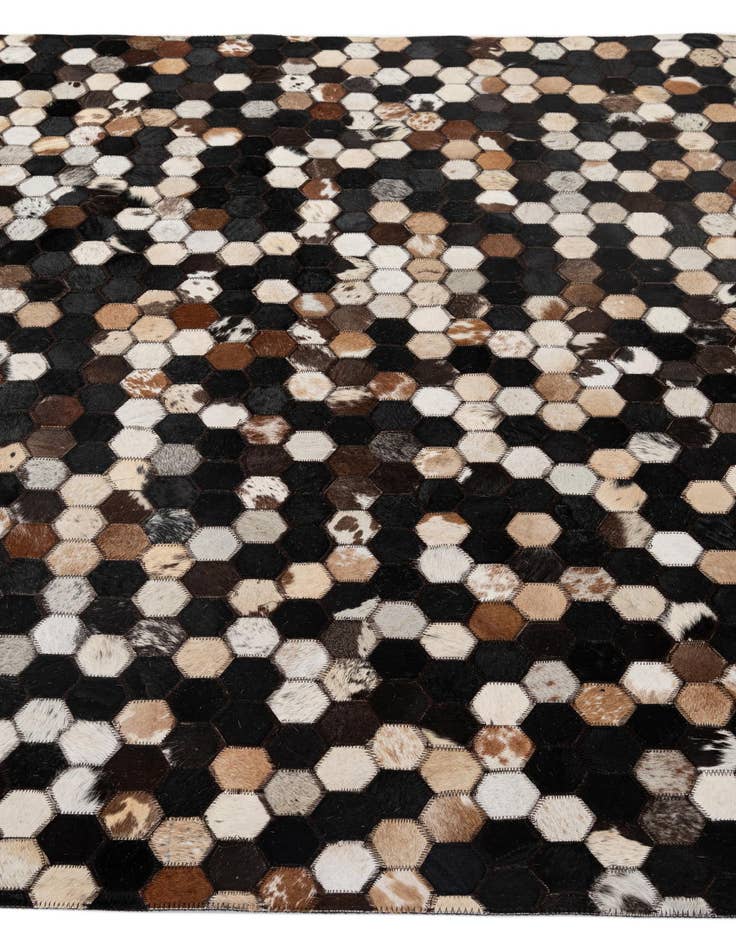 Detail image of  5' 1 x 8' 1 Cowhide - Patchwork Rug