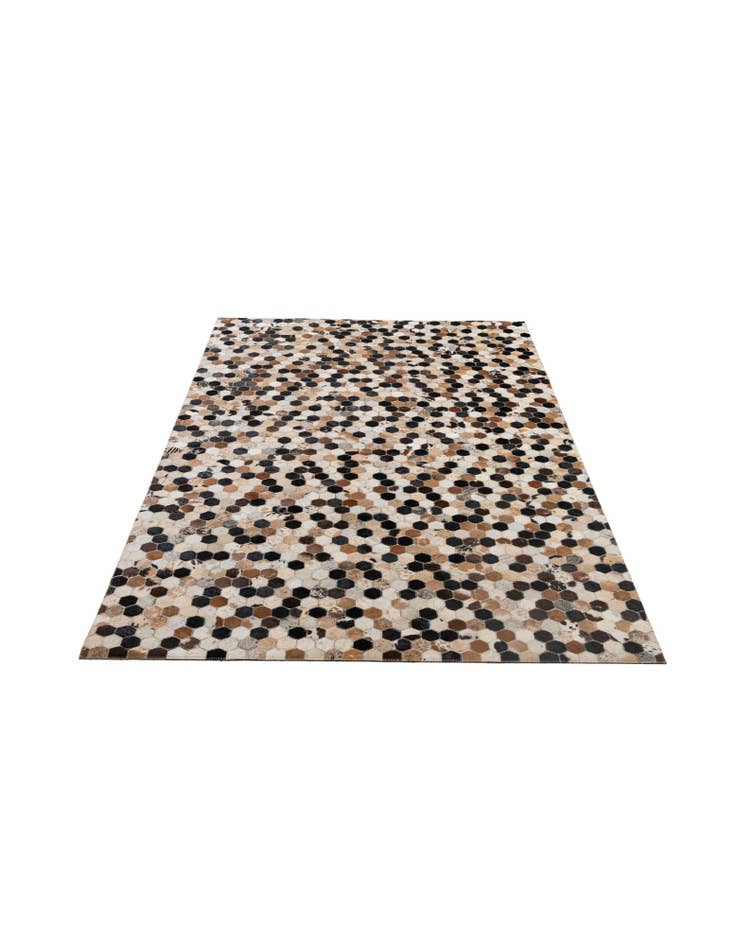 Detail image of  5' 1 x 8' 1 Cowhide - Patchwork Rug