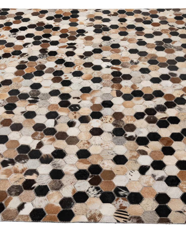 Detail image of  5' 1 x 8' 1 Cowhide - Patchwork Rug