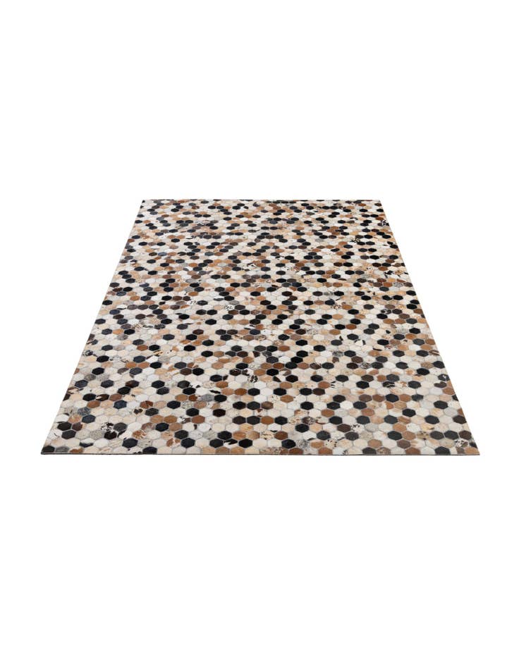 Detail image of  5' 1 x 7' 11 Cowhide - Patchwork Rug