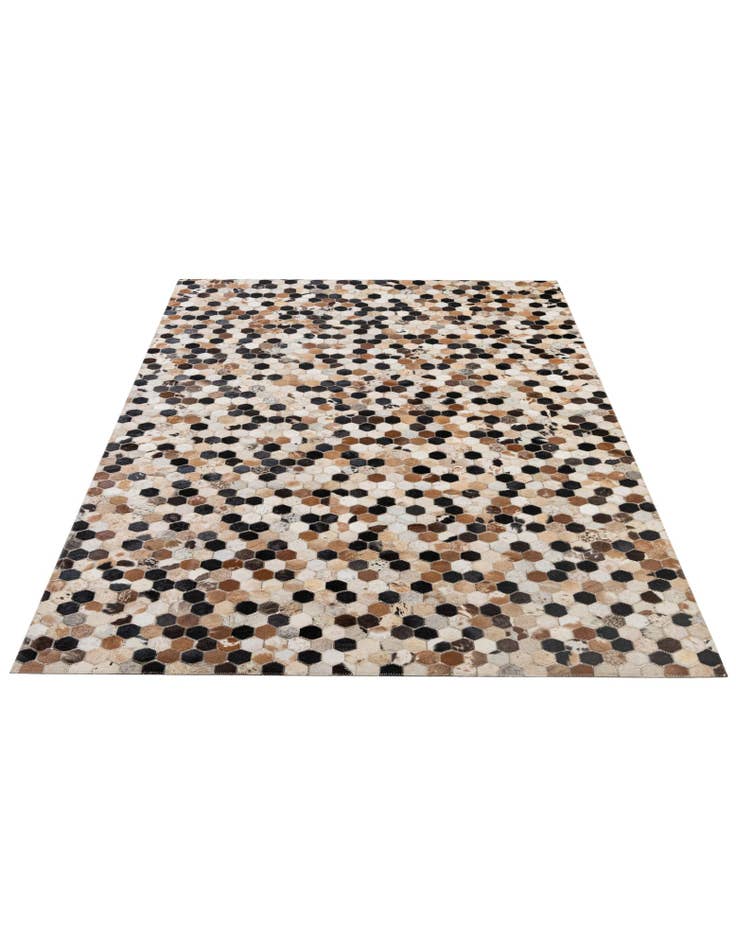 Detail image of  5' 1 x 8' Cowhide - Patchwork Rug