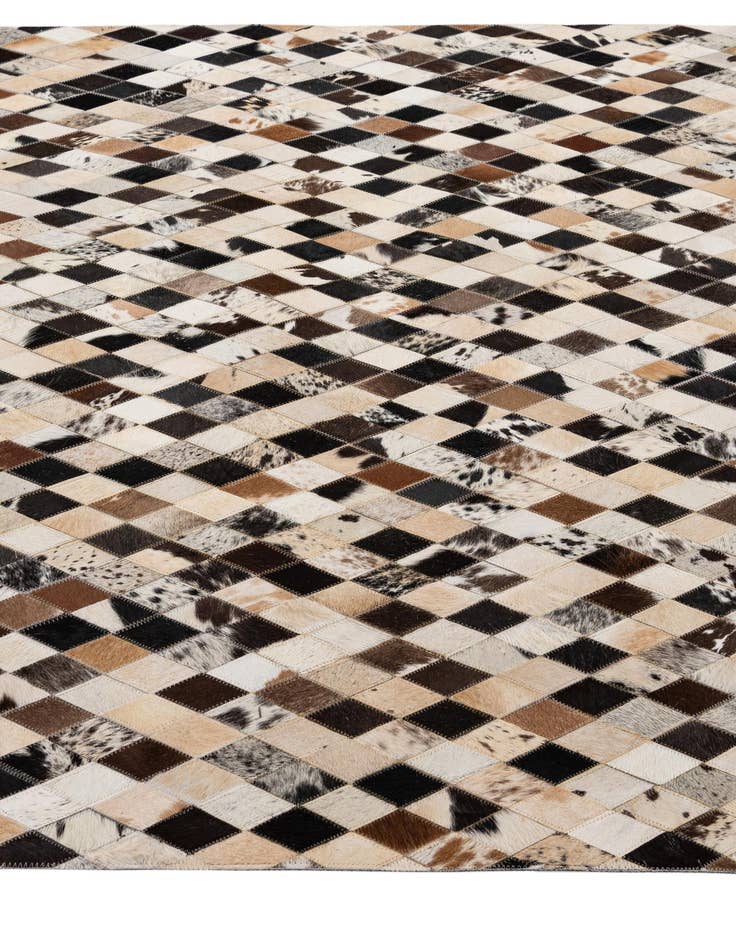 Detail image of  5' x 7' 11 Cowhide - Patchwork Rug