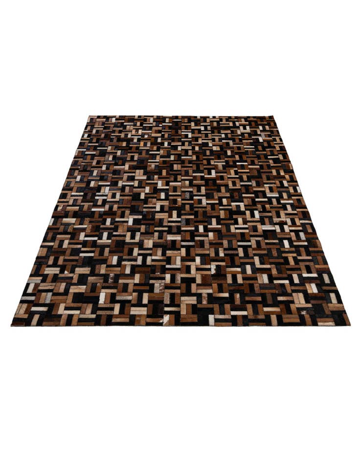 Detail image of  4' 11 x 8' Cowhide - Patchwork Rug