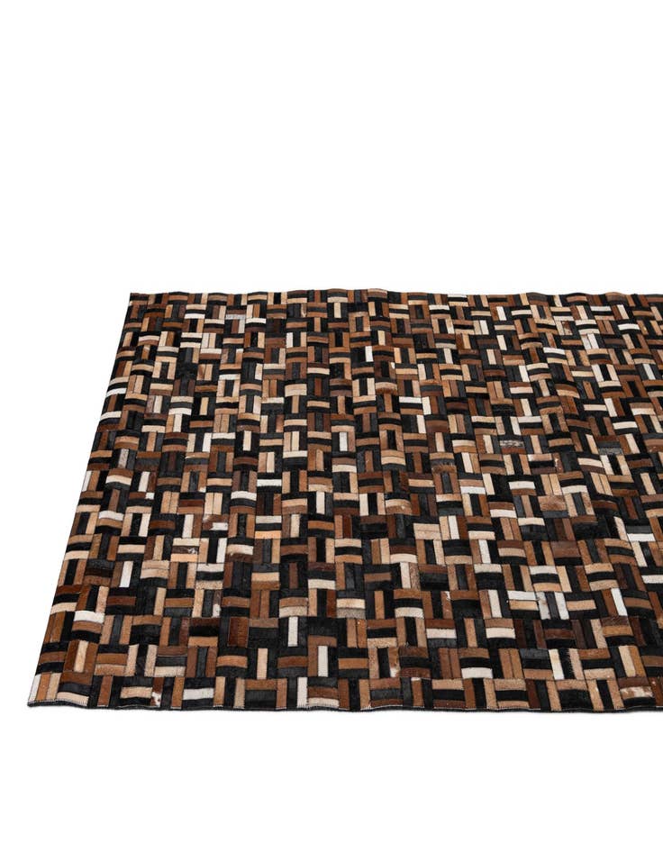 Detail image of  4' 11 x 8' Cowhide - Patchwork Rug