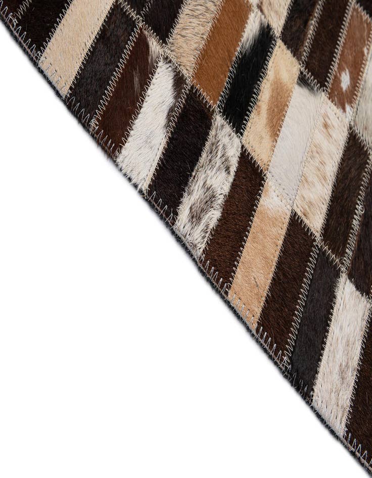 Detail image of  4' 11 x 7' 11 Cowhide - Patchwork Rug