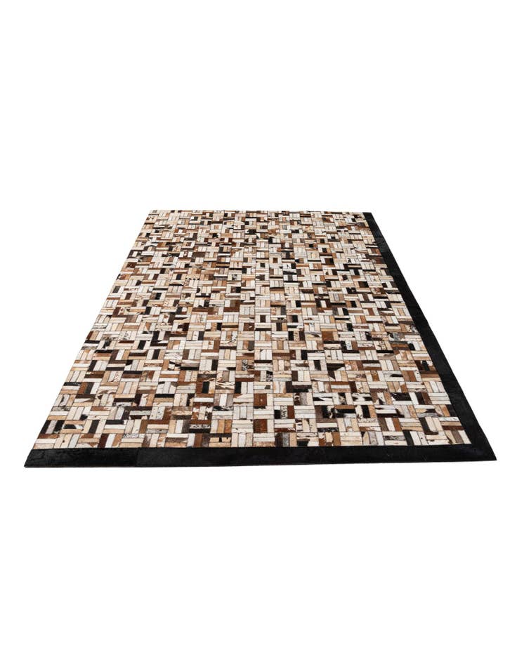 Detail image of  5' 2 x 7' 11 Cowhide - Patchwork Rug