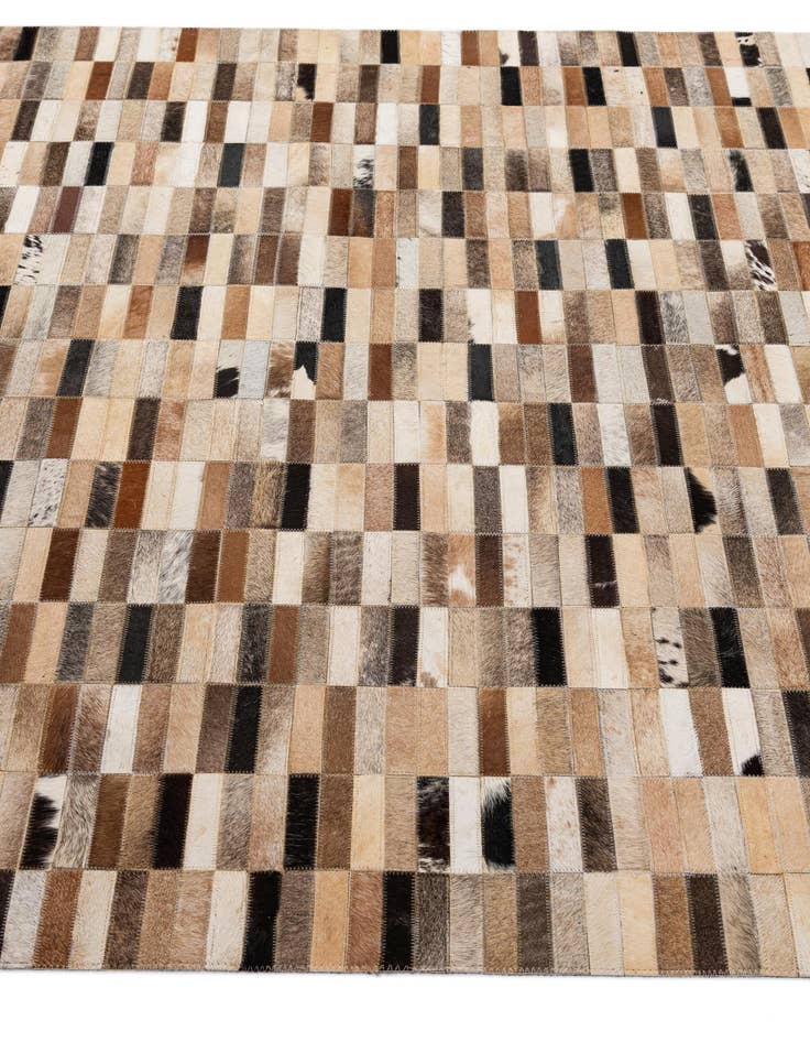 Detail image of  5' x 7' 11 Cowhide - Patchwork Rug
