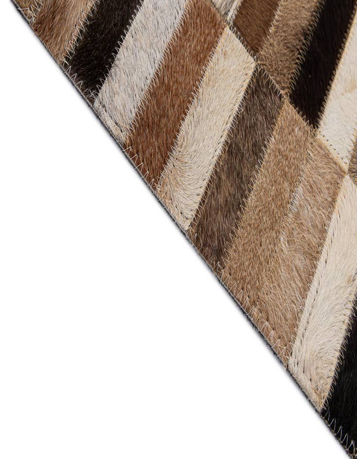 Detail image of  5' x 7' 11 Cowhide - Patchwork Rug