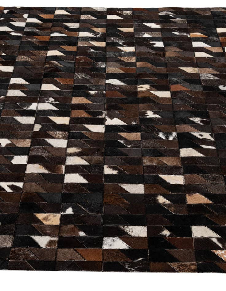 Detail image of  5' 1 x 7' 10 Cowhide - Patchwork Rug