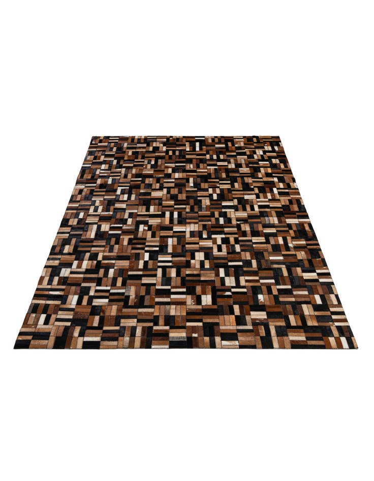 Detail image of  4' 11 x 7' 9 Cowhide - Patchwork Rug