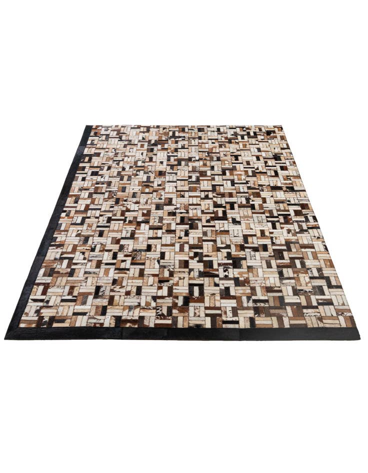 Detail image of  5' 1 x 7' 11 Cowhide - Patchwork Rug