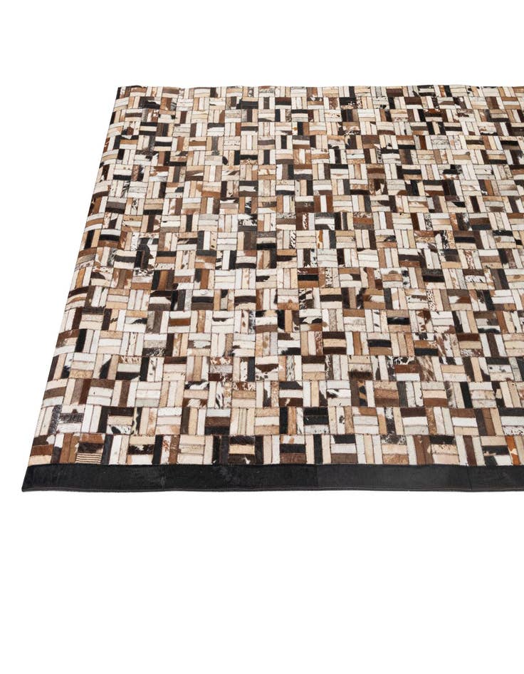 Detail image of  5' 1 x 7' 11 Cowhide - Patchwork Rug