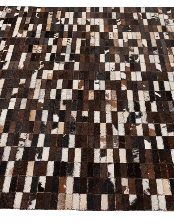 Detail image of  5' x 8' Cowhide - Patchwork Rug