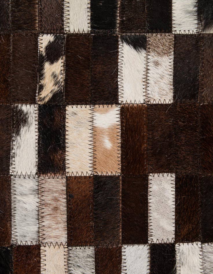 Detail image of  5' x 8' Cowhide - Patchwork Rug