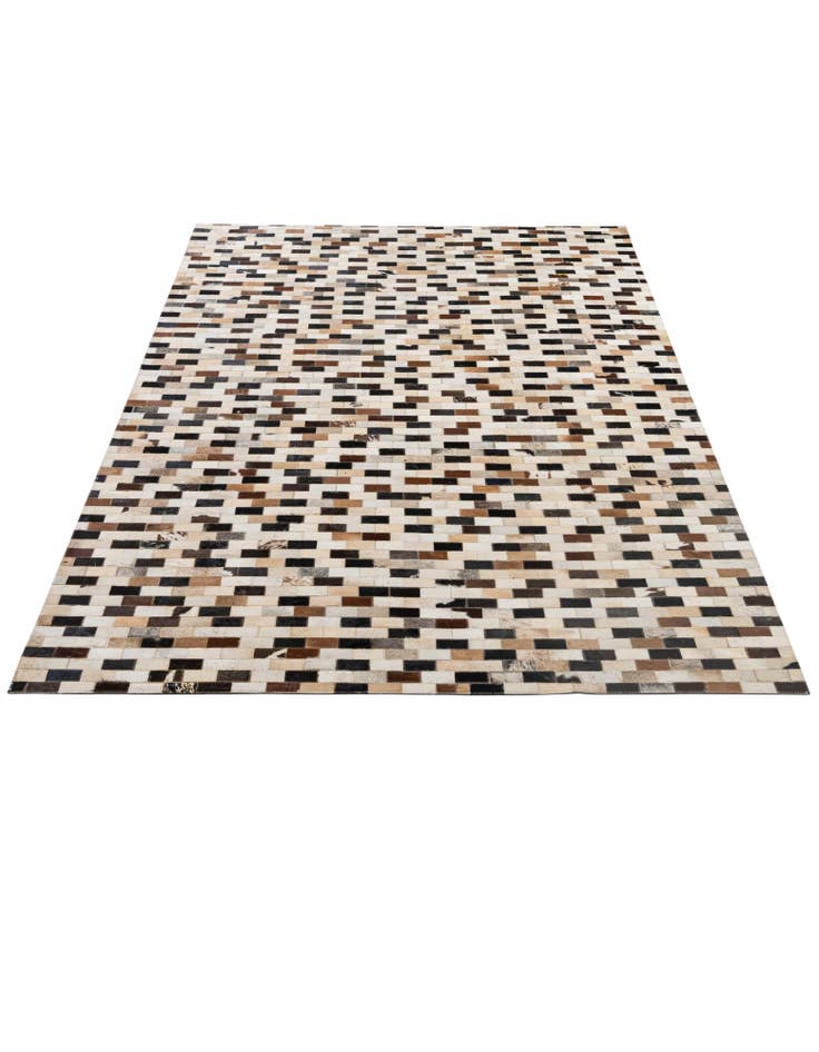 Detail image of  5' 1 x 7' 11 Cowhide - Patchwork Rug