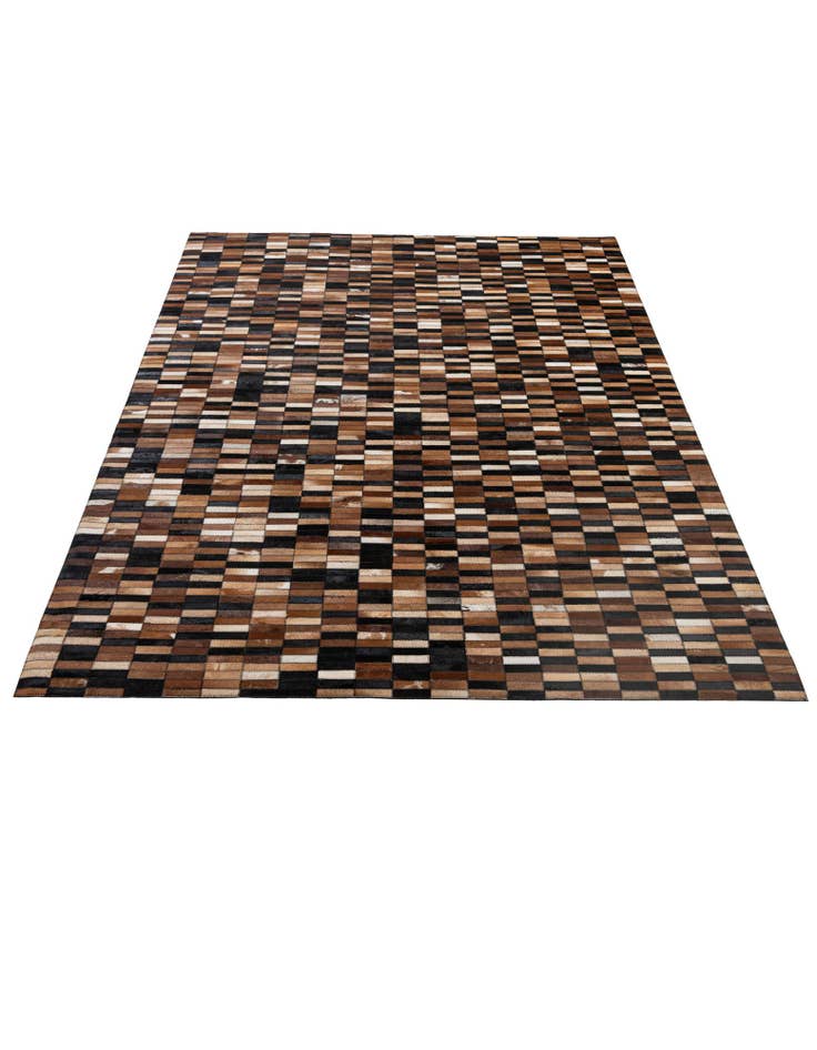 Detail image of  5' 2 x 8' 1 Cowhide - Patchwork Rug